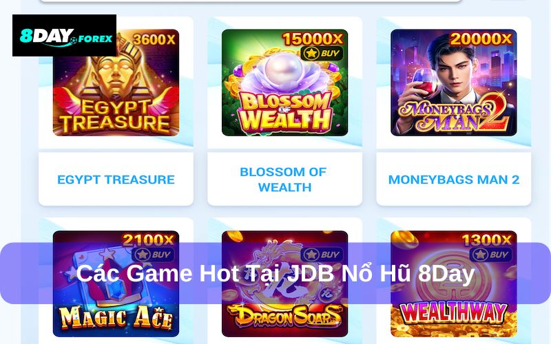 Các tựa game hot tại JPD Nổ Hũ 8Day