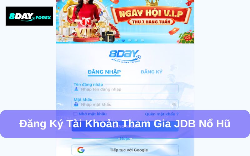 Hướng dẫn đăng ký tham gia JPD Nổ Hũ 8Day